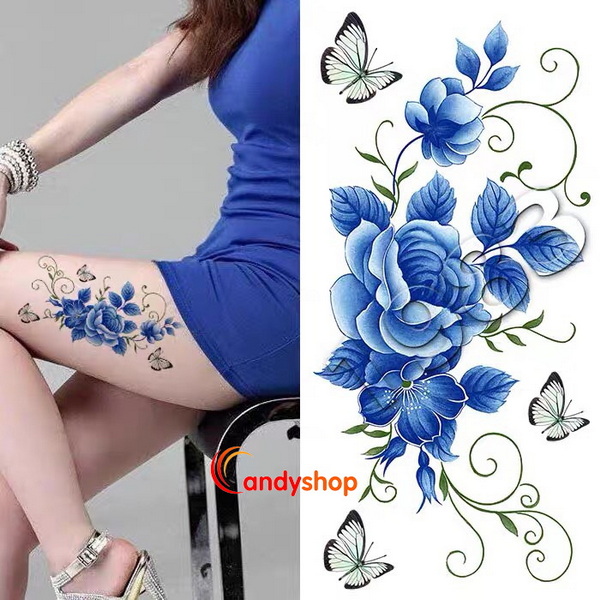 Hình xăm dán tattoo hoa đẹp mẫu đa dạng có hàng sẵn tại Candyshop88
